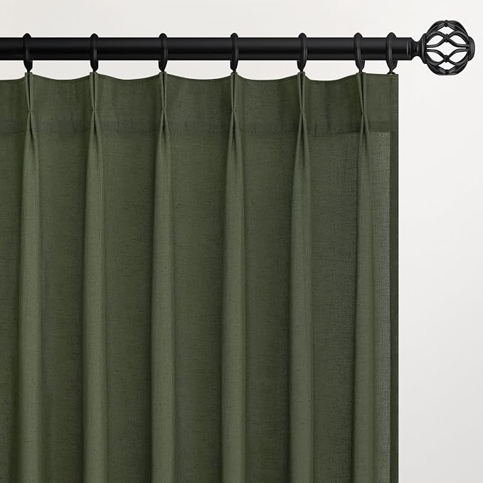 Topfinel 54 Inches Long Linen Curtains by Topfinel