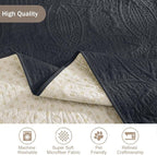 Quilted Black Sofa Slipcovers - Image 6
