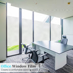 Niviy Frosted Glass Window Film Privacy Day and Night Static Cling Front Door Window Frosting Film,Shower Window Cover, White, 35.4 x 118 inch