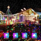 JMEXSUSS 300 LED Christmas Lights Outdoor Waterproof, Multicolor Christmas Tree Lights Plug in, 8 Modes Twinkle Fairy String Lights for Indoor Xmas Wedding Party Garden Decoration
