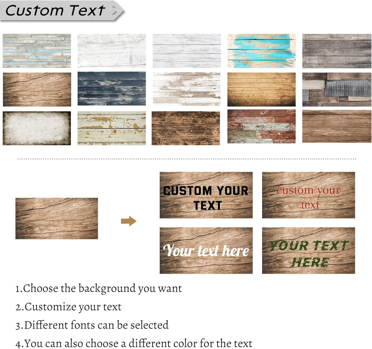 LZIMU Custom Signs for Wall Personalized Canvas Prints Sign with Your Text Customized Family Sign Wall Art for Rustic Farmhouse Home Decor (10"x20")