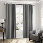 100% Blackout Linen Curtains 72 Inch Length 2 Panels Set - Image 8