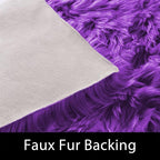 Latepis Fluffy Rug for Bedroom 2x4 Purple Shag Rugs Washable Faux Fur Sheepskin - Image 4
