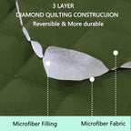 Reversible Couch Cover for 3 Cushion, Huntergreen/Sage | Couch Cover for Sofa - Image 3