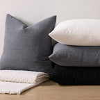 MIULEE Grey Chenille Couch Throw Pillow Covers, 18x18 | Set of 2, Soft - Image 7