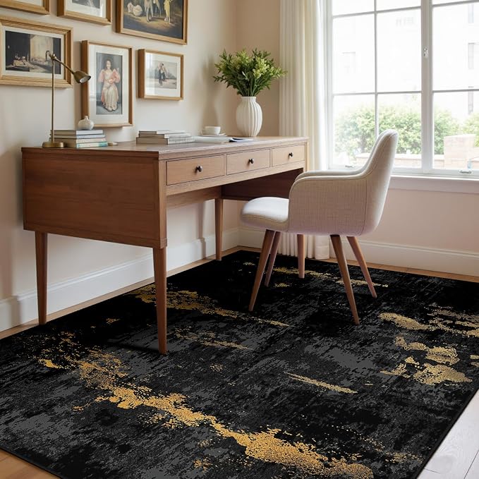 RELEANY Washable 4'x6' Abstract Area Rug - Image 9