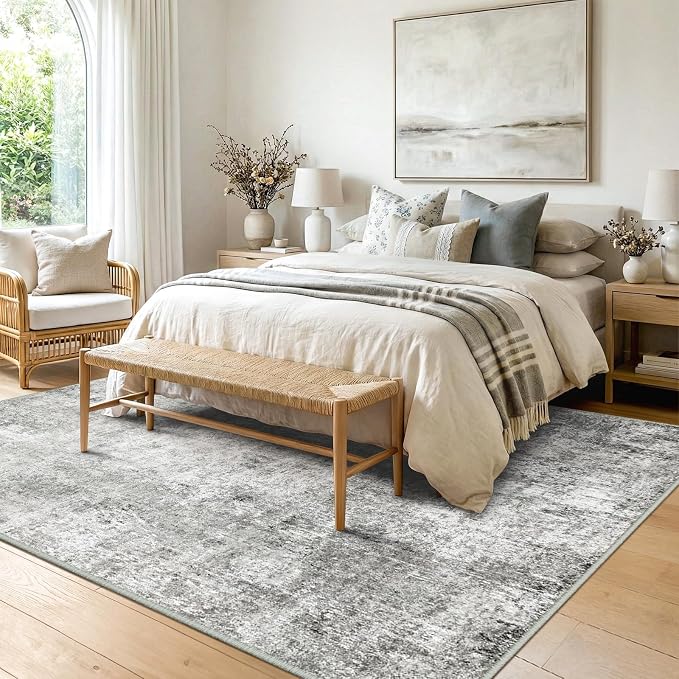 RELEANY Washable 9'x12' Abstract Area Rug - Image 2