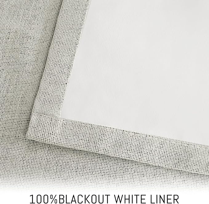 Yakamok Cream Linen Textured Curtains 63 Inches Long - Image 3