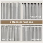 Grey Farmhouse Curtains 60 Inch Wide - Image 5
