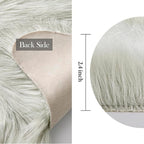 MIULEE Fluffy Area Rug 2x3 ft Faux Fur Sheepskin Rug - Image 2