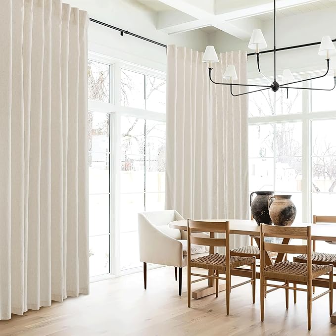 RYB HOME Sheer Curtains 108 inches, Extra Long Floor to Ceiling Curtains | - Image 5