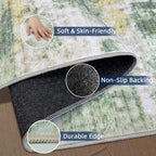 2x10 Runner Rug Non-Slip，Modern Abstract 10ft Washable Runner Rugs - Image 4