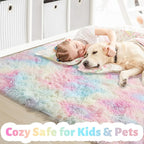 Amdrebio Rainbow Unicorn Large Area Rug 9x12 - Image 2