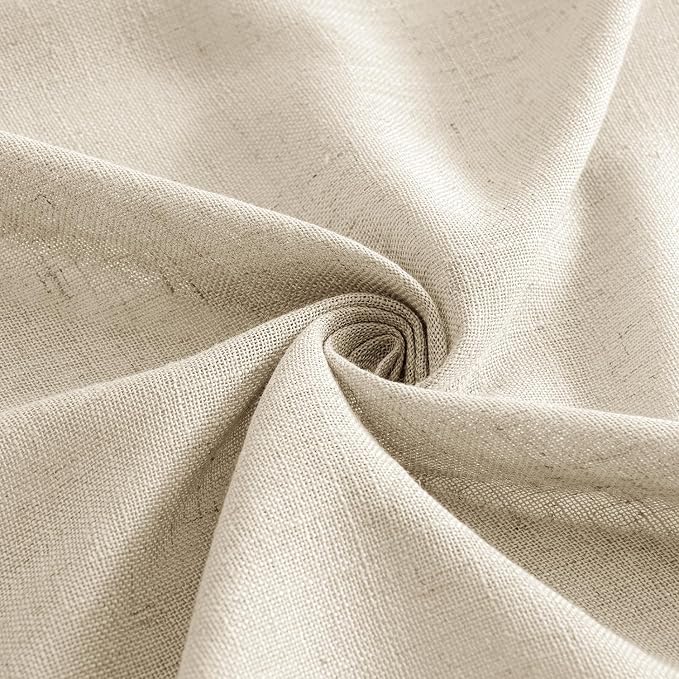 MIULEE Short Linen Curtains 52x45 Inch Length 2 Panels - Image 8