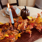 CQURE 10 Pack Fall Leaf Garland, Hanging Vines Garland Artificial Fall Maple LeavesThanksgiving Decor for Home Wedding Fireplace Christmas