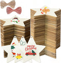 FCECOR 4" 100PCS Wooden Stars for Crafts, Wood Stars for 4th of July Kids Crafts Wood Slices DIY Crafts Supplies, Unfinished Wooden Ornaments for DIY Christmas Crafts Projects