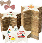 FCECOR 4" 100PCS Wooden Stars for Crafts, Wood Stars for 4th of July Kids Crafts Wood Slices DIY Crafts Supplies, Unfinished Wooden Ornaments for DIY Christmas Crafts Projects