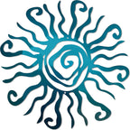 Riverside Designs Wacky Sun Metal Wall Art Indoor/Outdoor Decor - 36" Teal Rust Proof Wall Sculpture - Made in USA - Ideal for Bedroom, Garden, Home, Patio and Farmhouse