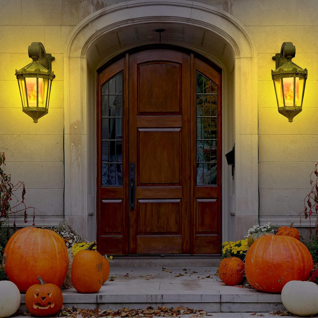 CPPSLEE Upgraded LED Flame Light Bulbs, 4 Modes Flickering Light Bulbs, E26 Base Fire Flame Bulb for Halloween Decorations Outdoor, Christmas Lights Patio Indoor Home Decor (Yellow, 4 Pack)