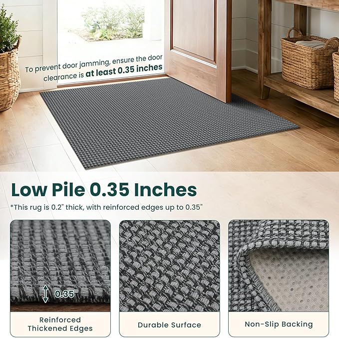 KOZYFLY Runners for Hallways 2x5 ft Washable Kitchen Runner Non Slip Rubber - Image 4
