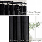 Black Viral Sheer Curtains 84 Inches Long - Image 4