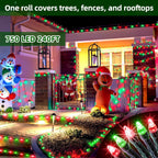 750 LED 240FT Christmas Lights Outdoor,12 Lighting Modes Christmas String Lights with Timer, Dimmable Red & Green LED StringLights Waterproof for Yard Tree Wedding Party Holiday Red & Green