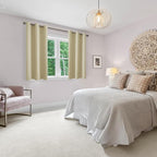 Blackout Curtains for Bedroom, Light Beige, 42 x 45 Inch, 2 Panels | Thermal - Image 6