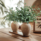 8Pcs Faux Eucalyptus Stems, 27" Artificial Eucalyptus Plants with White Frosted Coating, Fake Eucalyptus Decor Silk Greenery Leaves for Wedding Bouquets Home Decor DIY Floral Arrangements