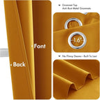 MIULEE Blackout Curtains for Bedroom 2 Panel 40x72 Inch Long Mustard Yellow | - Image 4