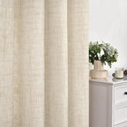YoungsTex Linen Kitchen Window Curtains 40 Inch Length 2 Panels | Short Semi - Image 7