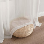 Ivory Sheer Curtains 84 Inches Long 2 Panels Set, Light Filtering Sheer Curtains - Image 6