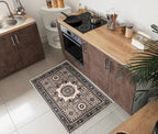 Keen Home Design 2x3 Rug - Machine Washable Entry Rug with Non-Slip Backing, Ideal for Enteryway, Kitchen, Bathroom, Laundry Room - Vintage, Easy Clean, Durable, Low Pile Rug - (2' x 3')