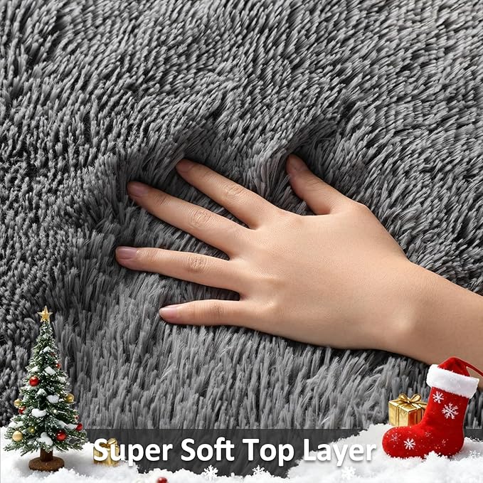 Ophanie 6x9 Area Rugs, Upgrade Non-Slip Fluffy Soft Rugs - Image 2