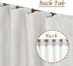 Full Blackout Linen Kitchen Window Curtains 36 Inches 2 Panels | Light Grey - Image 6