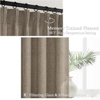Custom 60 Inch Wide Pleated Natural Linen Curtains 92 Inches Long - Image 3