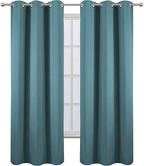 Sea Teal Thermal Blackout Curtains/38 x 84 Inch/Set of 2 Panels Room Darkening - Image 2