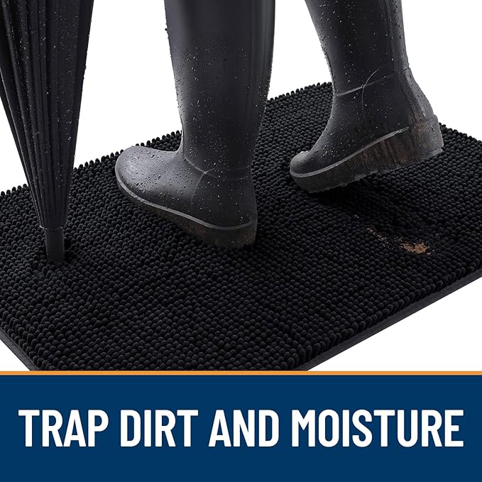 OLANLY Dog Door Mat for Muddy Paws 47x20, Super Absorbent Chenille Mud Mat | - Image 2