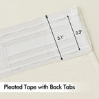 MIULEE Beige White Back Tab Blackout Curtains 52x84 Inch Length 2 Panel Set | - Image 4