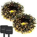 2 Pack Solar String Lights Outdoor, 200 LED Extra-Long 78 FT Solar Lights Outdoor with 8 Lighting Modes, IP65 Waterproof for Garden, Patio, Xmas, Balcony, Wedding, Party (Warm White)