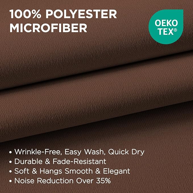 Joydeco Blackout Curtains 120 inches Long 2 Panels Set, Thermal Insulated Long - Image 3