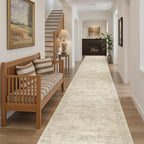 Soalmost Hallway Runner Rug 2'6" x 14' Washable Long Kitchen Rugs Beige | by Soalmost