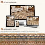 cotiled Boho 7x9 Area Rug for Living Room: Large Moroccan Washable Rug | Solve - Image 10