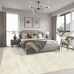 Area Rug Living Room: 8x8 Modern Washable Indoor Soft Carpet Beige | - Image 3