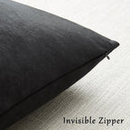 GIGIZAZA Black Velvet Pillow Covers 18x18 Decorative Pillows Pack of 2 | Throw - Image 3