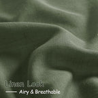 Forest Green Linen Curtains 102 Inches Long - Image 3