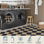 Lahome Checkered Easy Jute Non Slip Kitchen Runner, Checkerboard Indoor Outdoor - Image 6