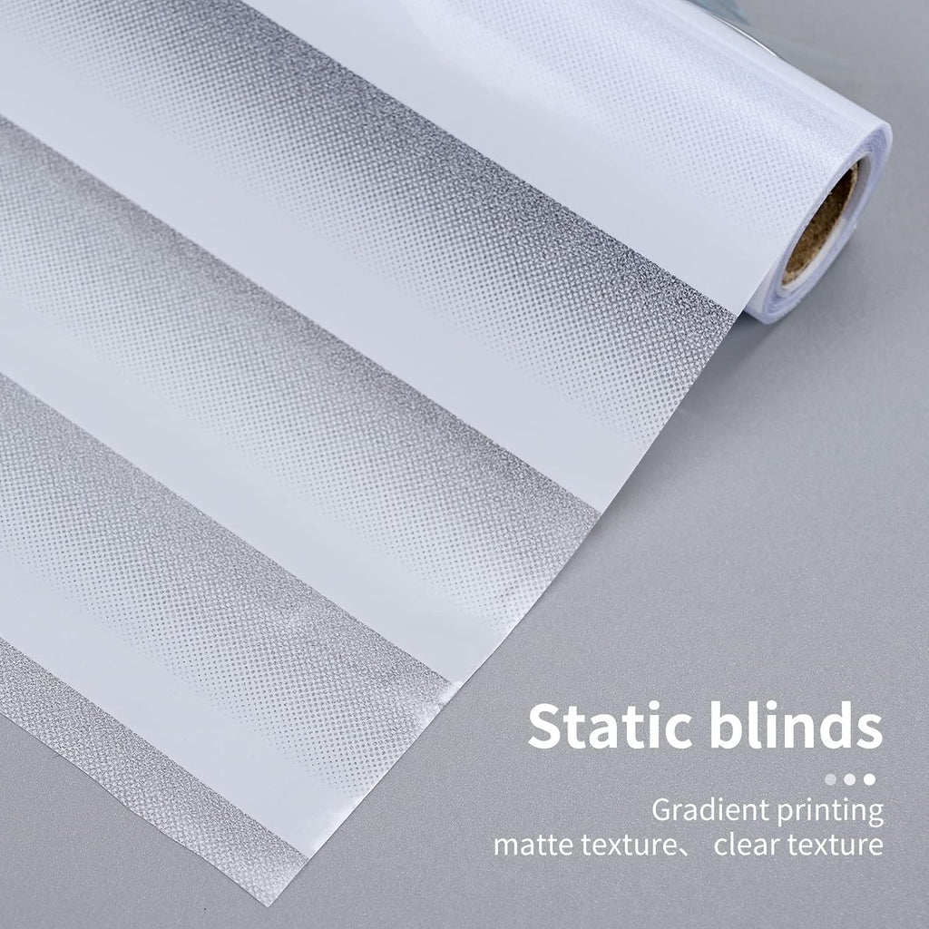 Window Privacy Film with Installation Tools, Blinds Pattern, Static Cling, Anti UV, Heat Control, Ideal for Home Shower Office Glass Door (Blinds Pattern, 23.6X157.4Inch)