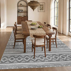 cotiled Boho 8x10 Area Rugs for Living Room: Large Moroccan Washable Rug | Low - Image 7