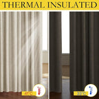 NICETOWN Taupe 100% Blackout Linen Curtains 45 inch Long Burg, Farmhouse Thick - Image 2