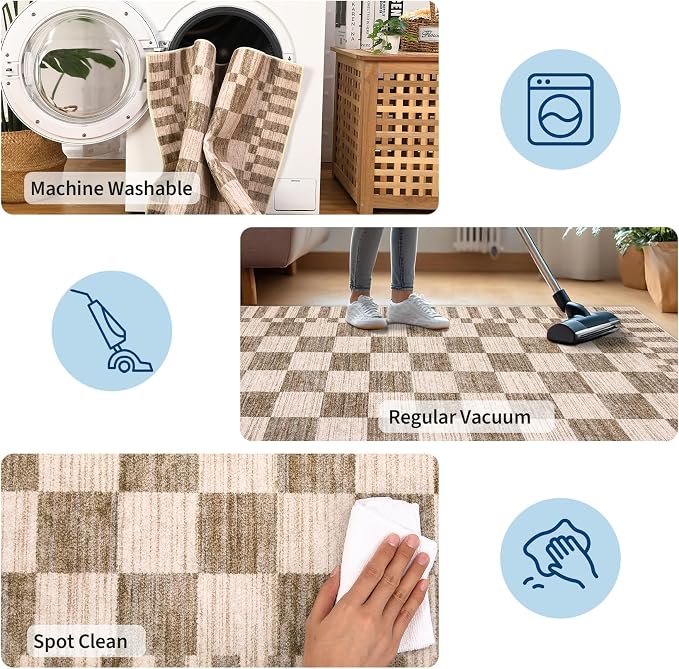 GarveeHome Checkered Rug 3x5 Area Rugs - Image 8
